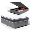 Ver imagem 4 de Cama Box Baú com Colchão de Espuma D45 Double Face Territory Hellen Queen 158cm