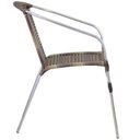 Ver imagem 4 de Jogo 4 Cadeiras Alumínio e Mesa Tampo Tramado Fibra Sintética para Jardim Piscina Varanda Floripa