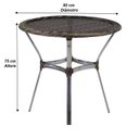 Ver imagem 3 de Jogo 4 Cadeiras Alumínio e Mesa Tampo Tramado Fibra Sintética para Jardim Piscina Varanda Floripa