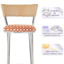 Ver imagem 3 de Kit de Mesa Bistrô com Tampo de Vidro Redondo 4 Banquetas em Alumínio e Fibra Sintética Ráfia