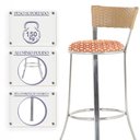 Ver imagem 4 de Kit de Mesa Bistrô com Tampo de Vidro Redondo 4 Banquetas em Alumínio e Fibra Sintética Ráfia
