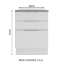 Ver imagem 7 de Balcão Madesa Stella 60 cm 3 Gavetas Branco
