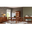 Ver imagem 1 de Conjunto Sala Jantar Nature: Cristaleira, Aparador, Buffet, Mesa, Banco e Cadeiras Rústico Escuro Ma