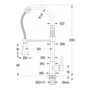 Ver imagem 6 de Monocomando Celite Cozinha Bancada Bica Móvel Gourmet Preto B5001cvr00