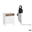 Ver imagem 5 de Balcão Armário Organizador Microondas Simples Cozinha Branco/rústico
