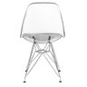 Cadeira Eames Cristal Transparente Eiffel Base Metal Cromado - 4