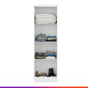 Ver imagem 2 de Armário Roupeiro 52 x 170 cm 2 Portas Prateleiras MDP Branco 3000 - Prime