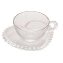 Ver imagem 1 de Conjunto 4 Xícaras Chá Cristal C/píres Coração Pearl 180ml Rojemac 28381