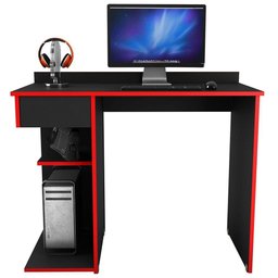 Mesa Gamer - Abx Preto-vermelho - 4
