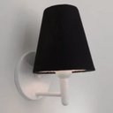 Ver imagem 2 de Arandela Cone Vivare Md-2004 Base Alumínio Branco Cúpula em Tecido - Bivolt - Branco-Preto - 110V/22