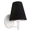 Ver imagem 1 de Arandela Cone Vivare Md-2004 Base Alumínio Branco Cúpula em Tecido - Bivolt - Branco-Preto - 110V/22