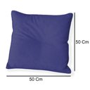 Ver imagem 4 de Capa para Almofada Quadrada Veludo 50x50cm - 7 Decor Azul Marinho
