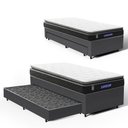 Ver imagem 1 de Cama Box com Colchão Gazin de Espuma D28 Pillow Top Ortoblack + Auxiliar de Espuma Solteiro 88cm
