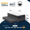 Ver imagem 3 de Cama Box com Colchão Gazin de Espuma D28 Pillow Top Ortoblack + Auxiliar de Espuma Solteiro 88cm
