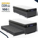 Ver imagem 2 de Cama Box com Colchão Gazin de Espuma D28 Pillow Top Ortoblack + Auxiliar de Espuma Solteiro 88cm