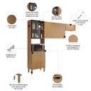 Ver imagem 3 de Armário de Cozinha Compacta 251cm Laura Plus Freijó Z06 - Mpozenato