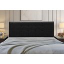 Ver imagem 1 de Cabeceira Estofados Casal Quarto 1,44cm Betina Suede Preto Madelina Decor