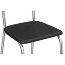 Ver imagem 6 de Sala de Jantar Completa Volga c/ Tampo Vidro 90cm + 4 Cadeiras Lisboa Cromado/Courano Preto -