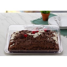 Suporte para Torta Porta Bolo Boleira Retangular com Tampa - 4