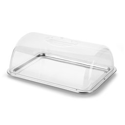 Suporte para Torta Porta Bolo Boleira Retangular com Tampa - 1