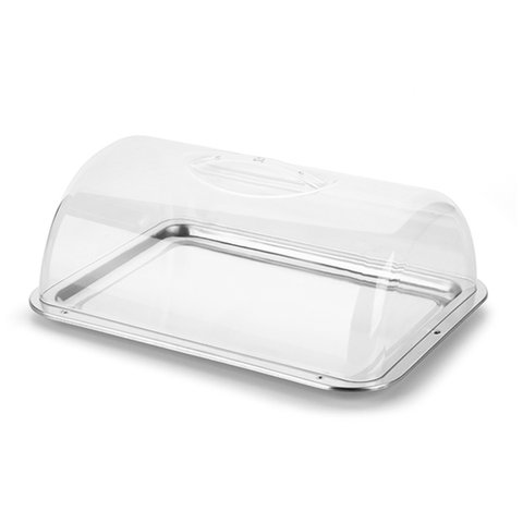 Suporte para Torta Porta Bolo Boleira Retangular com Tampa