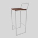 Ver imagem 5 de Jogo 3 Banqueta Alta Balcão Bistrô Branca Confort Ind Assento Estofado Don Castro Decor