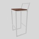 Ver imagem 5 de Jogo 3 Banqueta Alta Balcão Bistrô Branca Confort Ind Assento Estofado Don Castro Decor