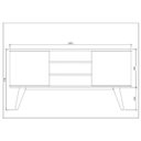 Ver imagem 5 de Conjunto para Sala de Estar com Rack para TV até 65 Polegadas e Gabinete Suspenso 