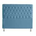 Ver imagem 1 de Cabeceira de Cama Box Bella Casal 140 Cm Suede Botão Cristal Azul Bebê Eli Móveis e Decoração