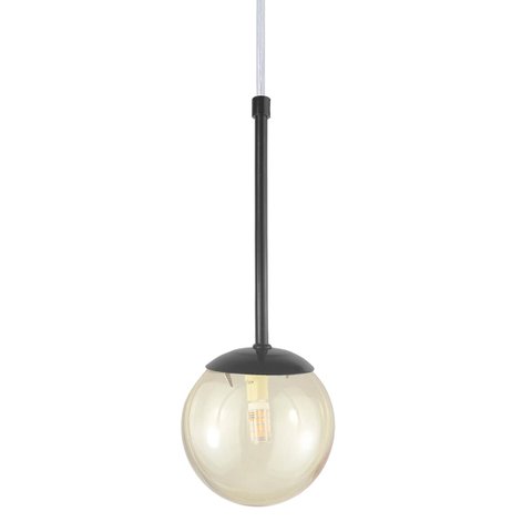 Pendente Globo Esfera de Vidro 12cm - Preto - Vidro Âmbar - 2527-3-am