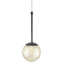 Ver imagem 1 de Pendente Globo Esfera de Vidro 12cm - Preto - Vidro Âmbar - 2527-3-am