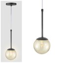 Ver imagem 3 de Pendente Globo Esfera de Vidro 12cm - Preto - Vidro Âmbar - 2527-3-am