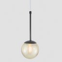 Ver imagem 2 de Pendente Globo Esfera de Vidro 12cm - Preto - Vidro Âmbar - 2527-3-am