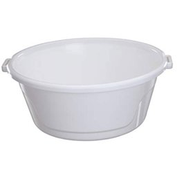 Bacia Plástica 14L Astra com Alças Laterais Balde Redondo para Limpeza Branco - 1