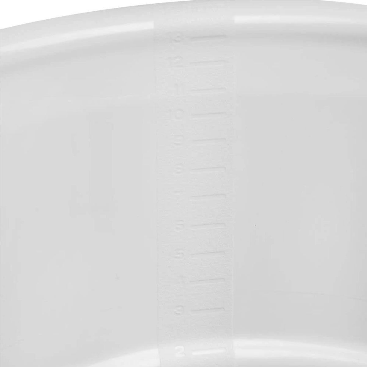 Bacia Plástica 14L Astra com Alças Laterais Balde Redondo para Limpeza Branco - 4