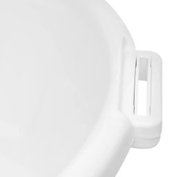 Bacia Plástica 14L Astra com Alças Laterais Balde Redondo para Limpeza Branco - 3