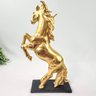 Cavalo Decorativo Dourado 40x22x9cm Escultura Pet Decor - 6