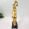 Cavalo Decorativo Dourado 40x22x9cm Escultura Pet Decor - 7