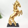 Cavalo Decorativo Dourado 40x22x9cm Escultura Pet Decor - 3