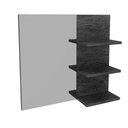 Ver imagem 3 de Armário Gabinete para Banheiro 3 Prateleiras Mármore Lunar - Tecno Mobili