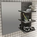 Ver imagem 1 de Armário Gabinete para Banheiro 3 Prateleiras Mármore Lunar - Tecno Mobili