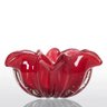 Cachepot Decoração Cristal Murano Escarlete Cor Vermelho Intenso - 1