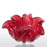 Cachepot Decoração Cristal Murano Escarlete Cor Vermelho Intenso - 2