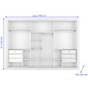 Ver imagem 6 de Guarda Roupa 3 Portas Vitória com Espelho 100% Mdf Branco Acetinado - Móveis Europa