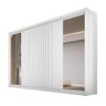 Guarda Roupa 3 Portas Vitória com Espelho 100% Mdf Branco Acetinado - Móveis Europa - 2