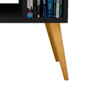 Ver imagem 3 de Rack Miami 4 Nichos Aparador Buffet Organizador Preto