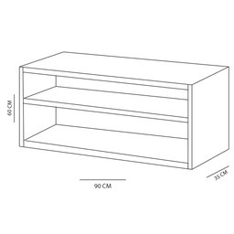 Rack Sala Branco de Chão para Tv Ate 32 Polegadas em Mdf - 3