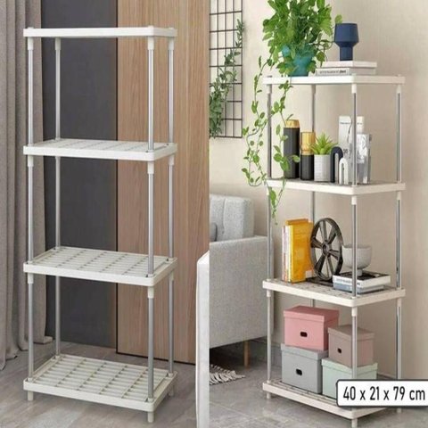 Kangur Estante 4 Prateleiras Organizadora 40x21x79 cm Branca
