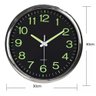 Relógio de Parede Luminoso Brilha no Escuro Fluorescente 30cm Vintage Silencioso Luxo Analógico - 5
