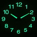 Ver imagem 4 de Relógio de Parede Luminoso Brilha no Escuro Fluorescente 30cm Vintage Silencioso Luxo Analógico